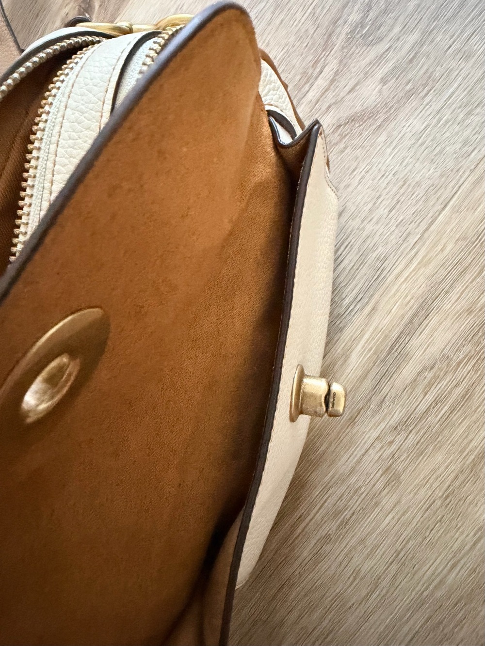 Coach Pebbled Leather Camera Bag in Cream Chalk - Picture 11 of 11